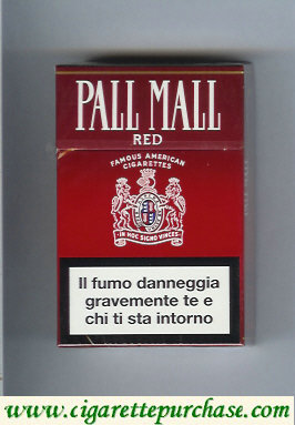 Pall Mall Famous American Cigarettes Red cigarettes hard box